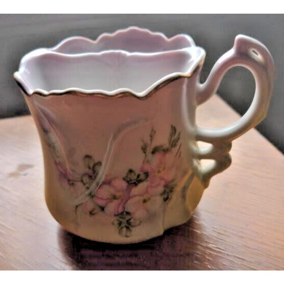 Nippon Porcelain Antique Men's Shaving Cup and Saucer Vanity Set - Picture 13 of 16